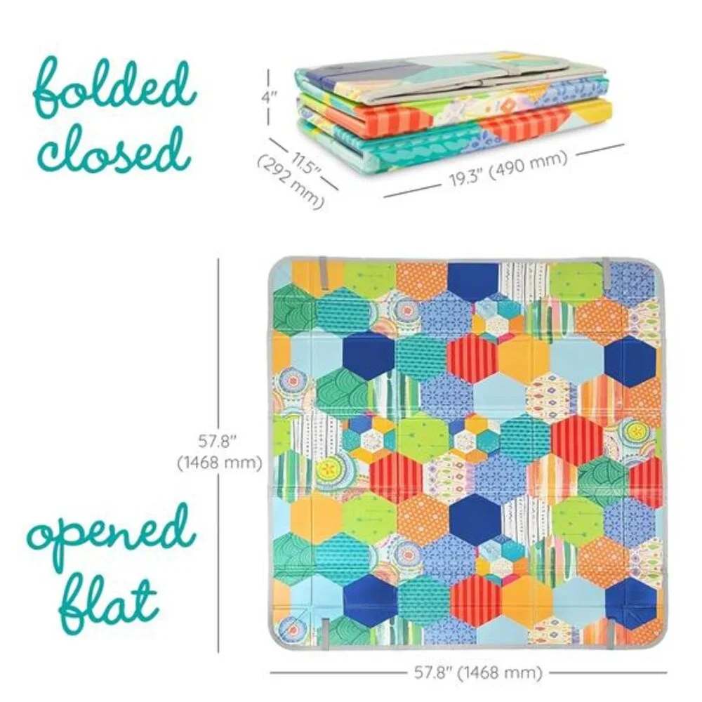 Foldable Soft Foam Play Mat, Baby Play Mat for Tummy Time & Floor